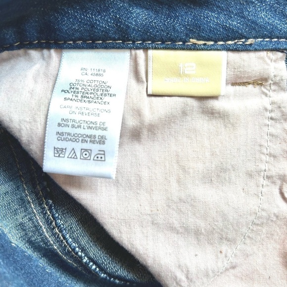 Michael Kors jeans pants Classic flare blue size 12 - Picture 5 of 9
